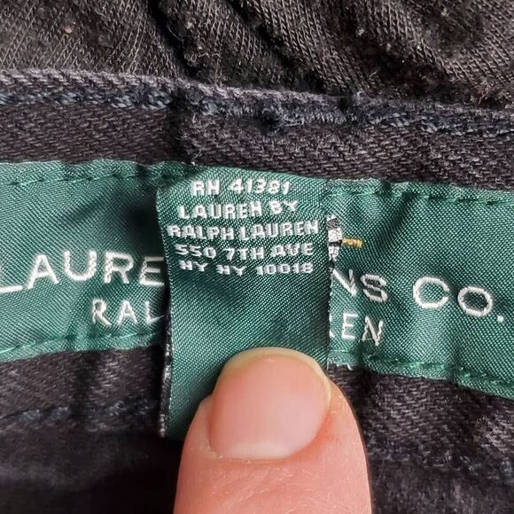 Lauren Jeans Co. size 10 MODERN BOOTCUT high waisted Jean, Black - Picture 5 of 5